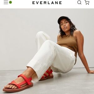 Everlane ReNew Sport Sandals size 7.5 Scarlet Red New In Box